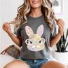 Floral Bunny Patchwork Unisexs Tshirt