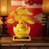 Solar-Powered Fortune God Waving Ornament - Stress Relief & Festive Charm for Car or Office, Perfect Birthday Gift