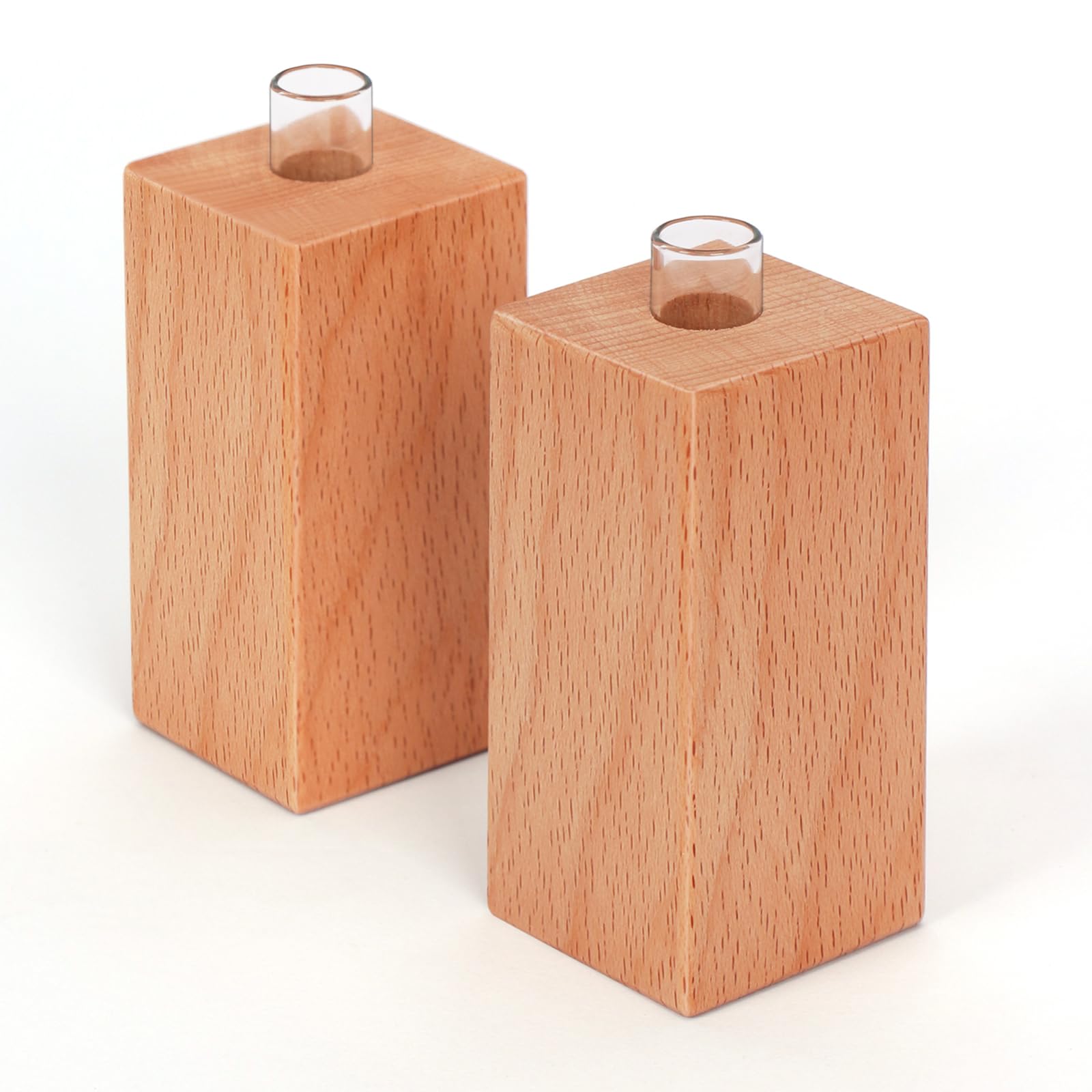 

YTOPRO Modern Sakaki Stand, Premium Beech Wood, Handcrafted in Japan by Artisans, Perfect for Shinto Shrines and Shrines, Pair (Square)