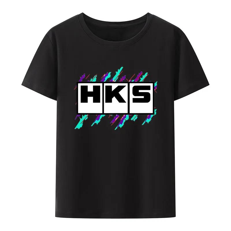 Hks Vintage Popular Tagless Modal Print T Shirt Creative Street Fashion Short-sleev Leisure Tees Novelty Breathable Camisetas