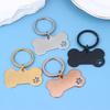 1Pc Abstract Dog Footprint Keychain Name And Text Tags Cat Dog Id Tag Name With Cute Symbols Bone Shaped Pet Nameplate