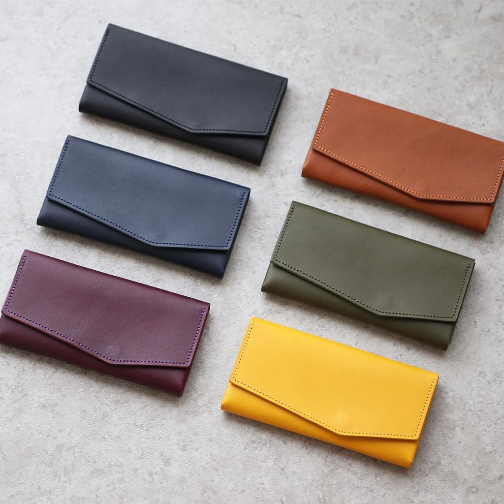 il modo Japanese genuine leather long wallet for women and men [statusy] (Yellow, right-handed)