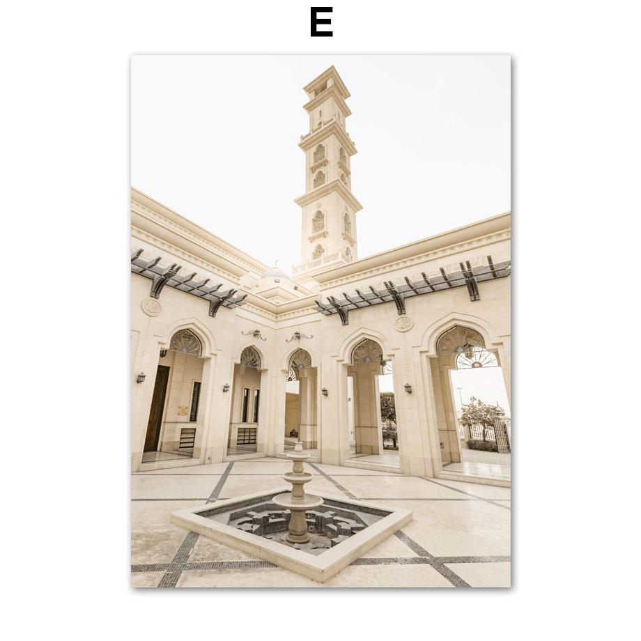 Islam Mosque Word Arch Religion Belief Wall Art Canvas Painting Nordic Posters And Prints Wall Pictures For Living Room Decor