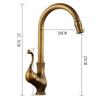Antique Copper Bathroom Basin Faucet Europe Classic Style Cold And Hot Water Mixer Tap Sink Faucet Deck Mounted Single Handle
