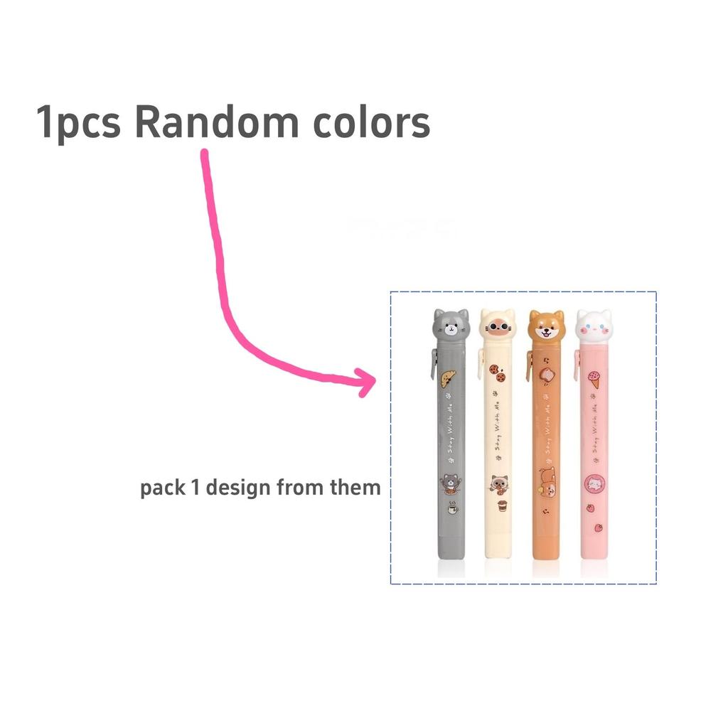 1/4pcs Cat Story Erasers Set Slim Kitty Rubber Retractable for Drawing Exams Kids Students Back To School Stationery