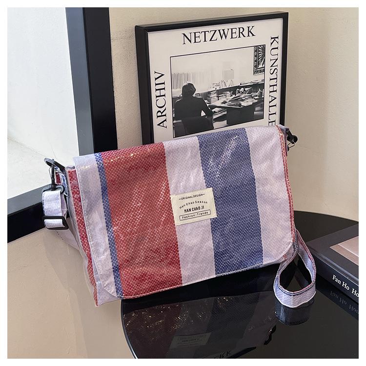 

Summer large capacity shoulder bag women go out portable shopping bag seaside vacation short trip tote bag синий