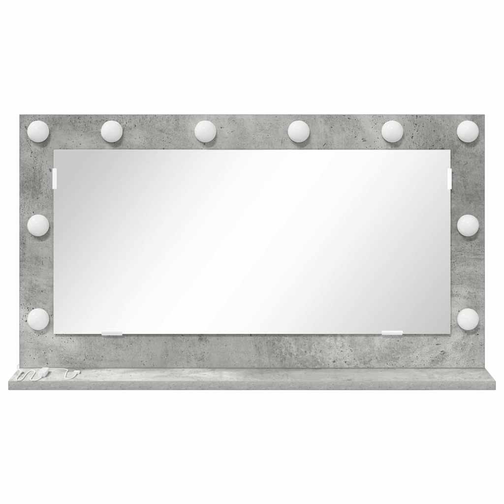 Rectangular Washbasin Mirror Concrete Grey 80 x 45 x 18 cm