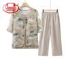 Women's Summer Faux Two-Piece T-Shirt Set for Elderly
