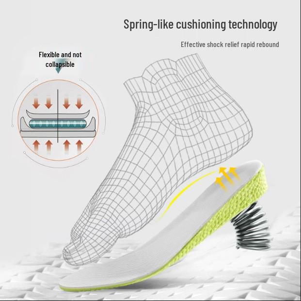 Height Boost Insoles: Shock-Absorbing, Breathable Inserts for Men's and Women's Sports Shoes