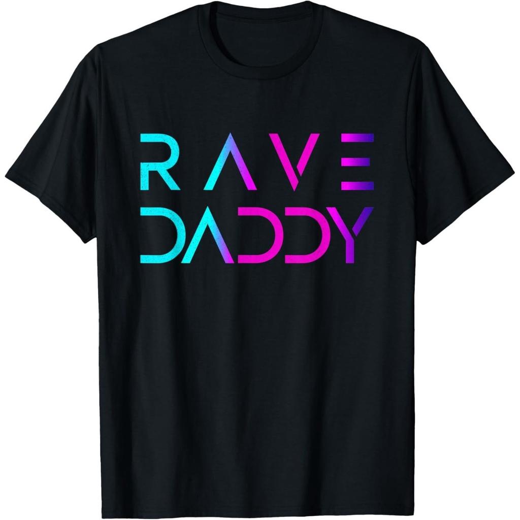 Rave Daddy Graphic Tee For Men Casual Round Neck Cotton Tshirt