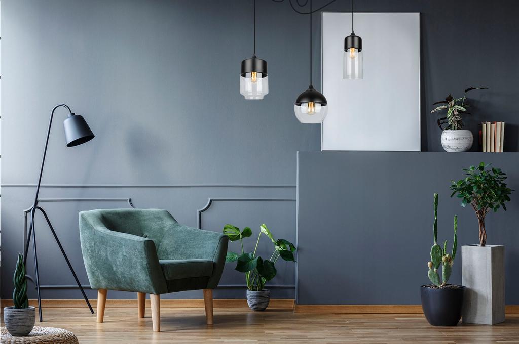 ELEGANT SPIDER HANGING LAMP GLASS SHADE