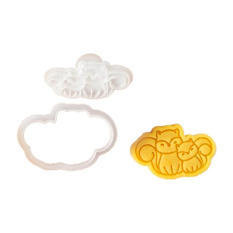 Silicone Animal Cookie Cutter for Handmade Biscuits Cookie Stamp Set for Baking Enthusiasts Elegant Cake Decorations