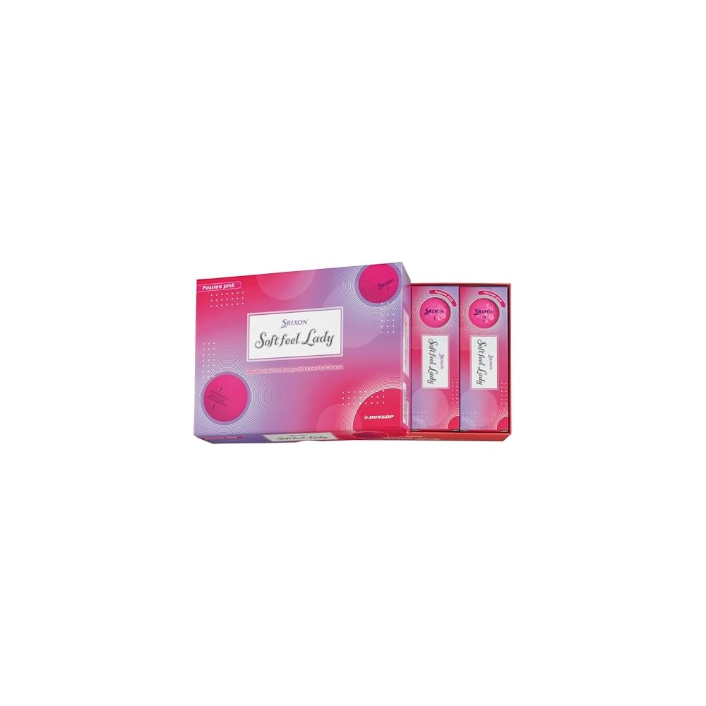 Dunlop Srixon Soft Feel Lady Golf Balls 12 Pack Passion Pink 2025 Model