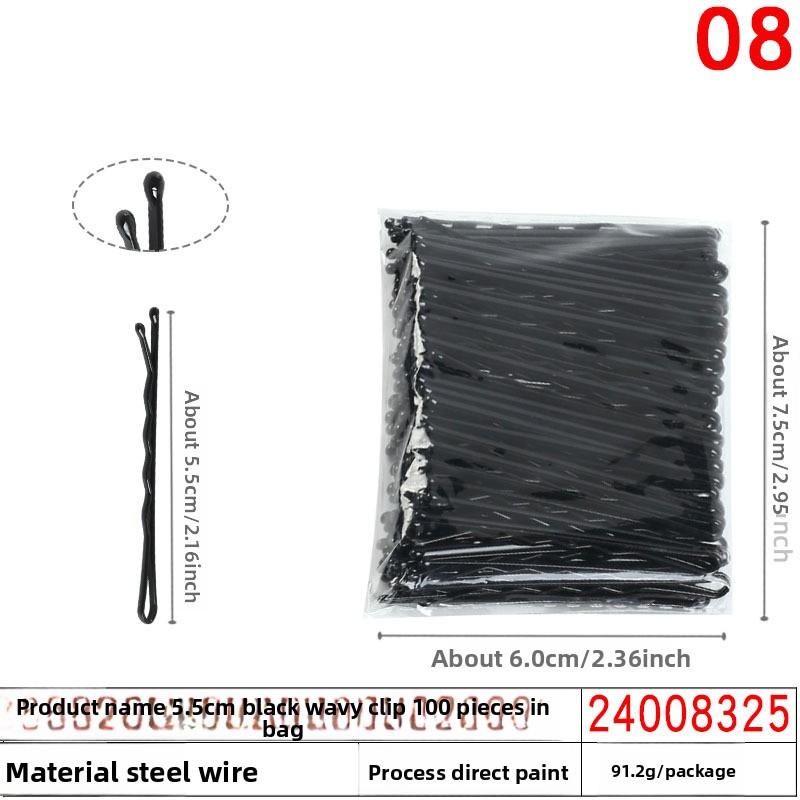 Black Steel Clip Box Contains A Straight Clip for The Bride's Updo Hairstyle Bangs Clip Wavy Hair Clip and Hair Accessory