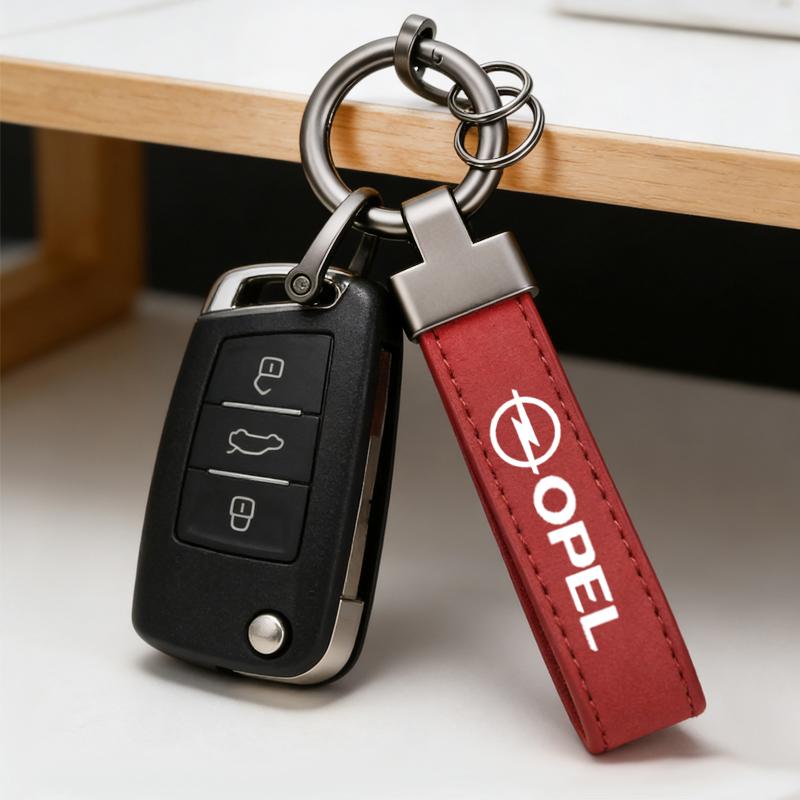 For Opel Astra Insignia Vivaro Corsa Mokka Zafira Vectra OPC Vauxhall Meriva High-Grad Suede Leather Key Chain Car Keychain