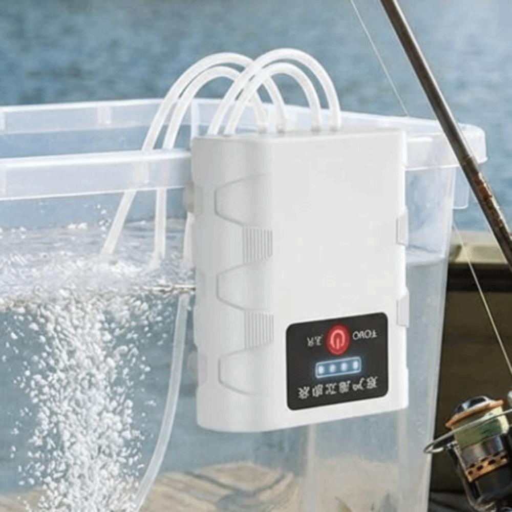 USB Rechargeable Fish Tank Air Pump High Air Flow Aquarium Aerator Outdoor Use