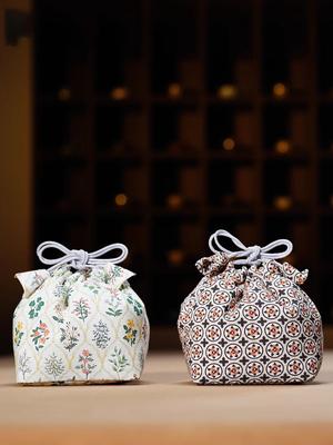 Kleine Tassentaschen Stoff Reiseaufbewahrungstasche Chinesischer Stil Teetasse Stofftasche Tragbarer Aufbewahrungsorganisator
