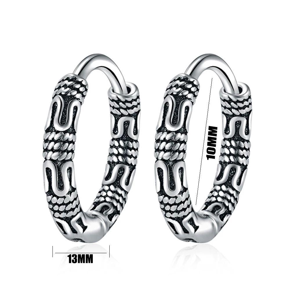 Metal Hip Hop Hemp Rope Women Hoop Earring Korean Style Ear Buckle Pattern Earring Fashion Jewelry