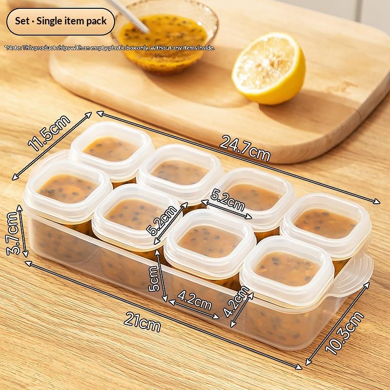Kitchen Spice Seasoning Storage Jar Mini Freezer Box Food Fresh-keeping Container Leak-proof With Lid Sauce Jam Preservation Box