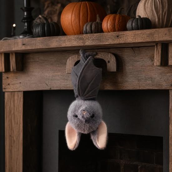 Funny Bat Plush Toy, Cute Flying Stuffed Animal with Wings, Soft Kawaii Plushie for Bed Dorm Decor, Halloween Gift for Kids Adults