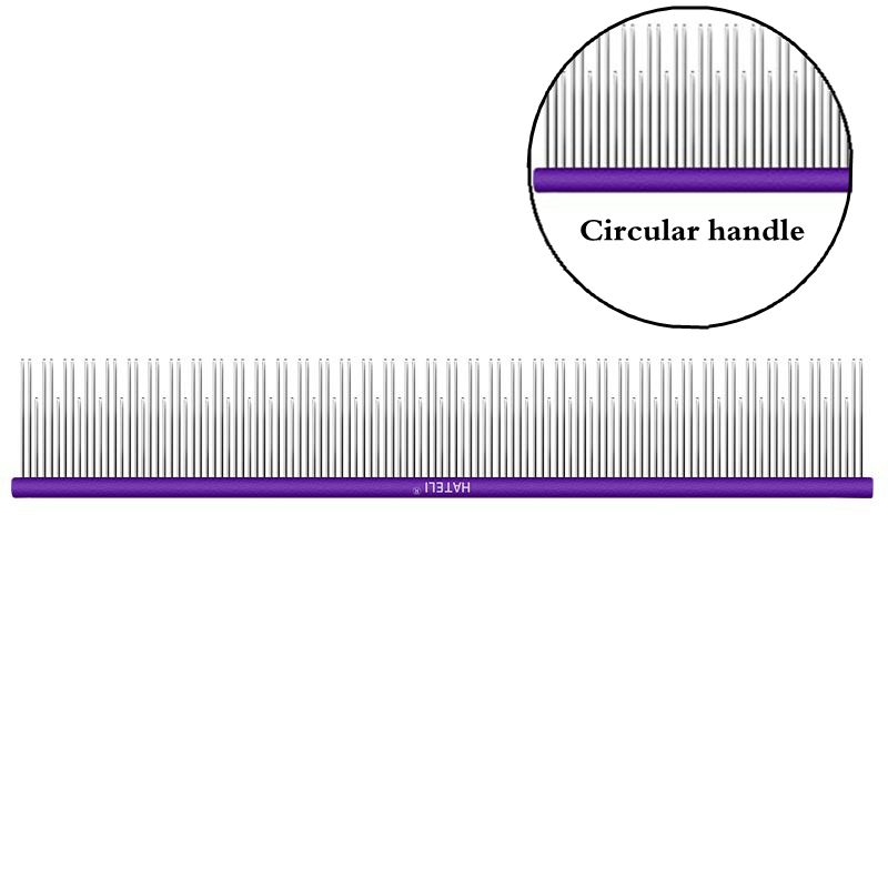 22cm Metal Pet Comb Cat Dog Hair Grooming Stainless Steel Comb Removes Loose Hair Tangles Professional Dog Grooming Supplies