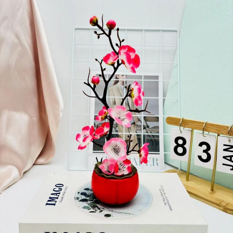 

Зимний жасминКрасная хурмаГОРШКИ Бонсай Искусственные цветы Комнатные растенияЗеленые растения для украшения дома розовый