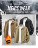Men's Thickened Pure Cotton Jacket with Fleece Lining - Jeep Style Lamb Wool Winter Coat