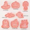 Halloween Cookie Cutters Set of 8 Pcs Witch Owl Spidder Bat Design Cookie Stamps Plastic Pumpkin Halloween Biscuit Molds 1