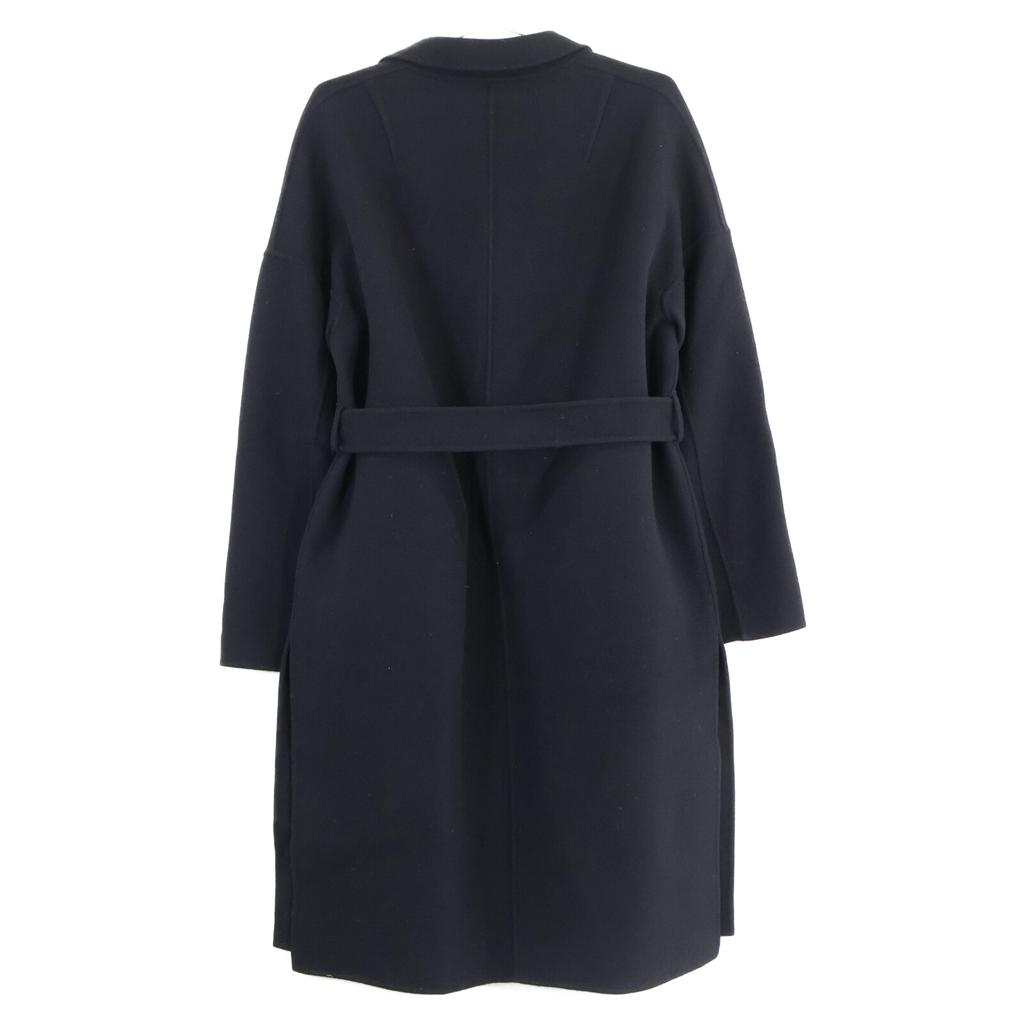 stunning lure 16A114-008 Wool belted river coat O blackUsed