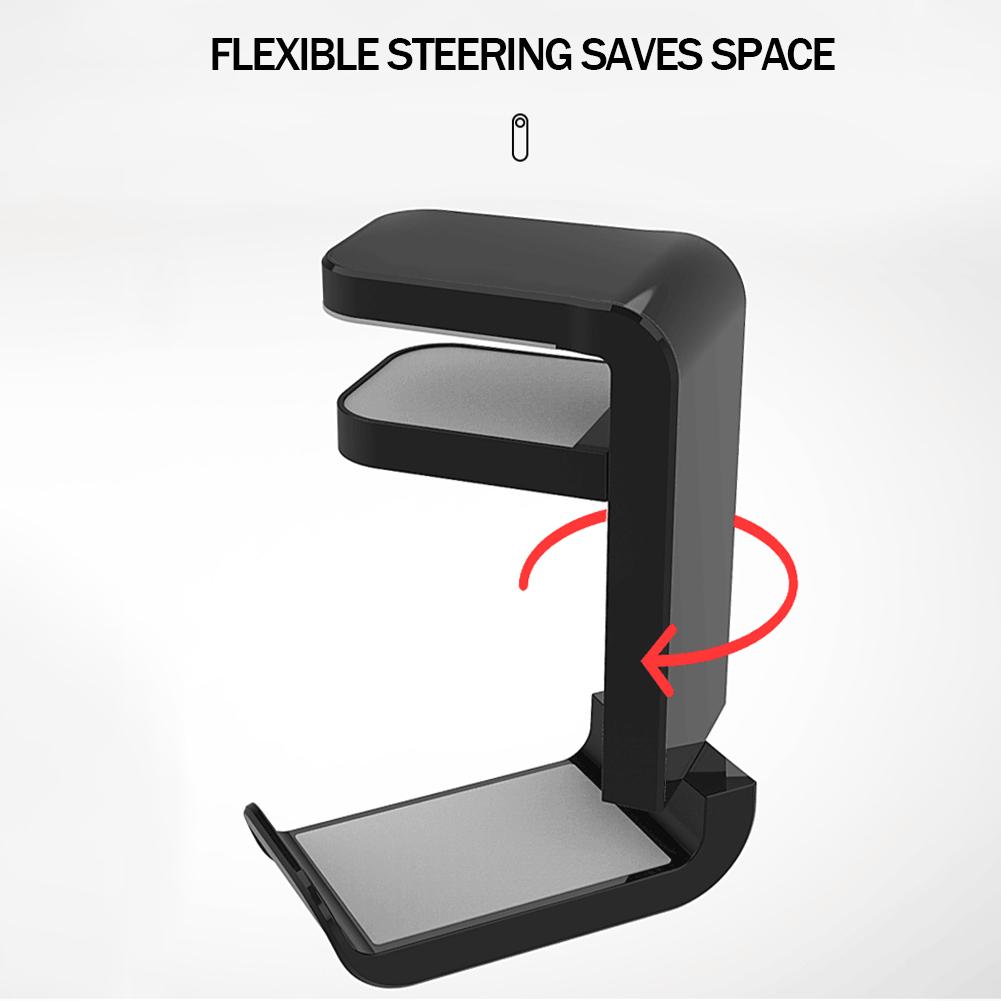 Headphone Stand 360. Rotating Under Desk Storage Earphone Hanging Headset Headset Gaming Holder S9U0