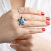 Bohemia Cute Turtle Pendant Necklace For Women Inlay White Imitation Opal Necklace Wedding Party Jewelry Christmas Gifts for Her