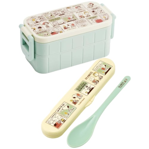 Skater Long Spoon with Case Snoopy Comic Spoon CSAB4AG-A