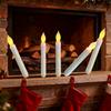 LED Taper Candle Lights, 6pcs Flameless Floating Candles Battery Operated Window Candles LED Taper Handheld Candlesticks