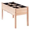 Wooden Raised Garden Bed Planter Box 47.2x22.8x30" Flower Vegetable Herb