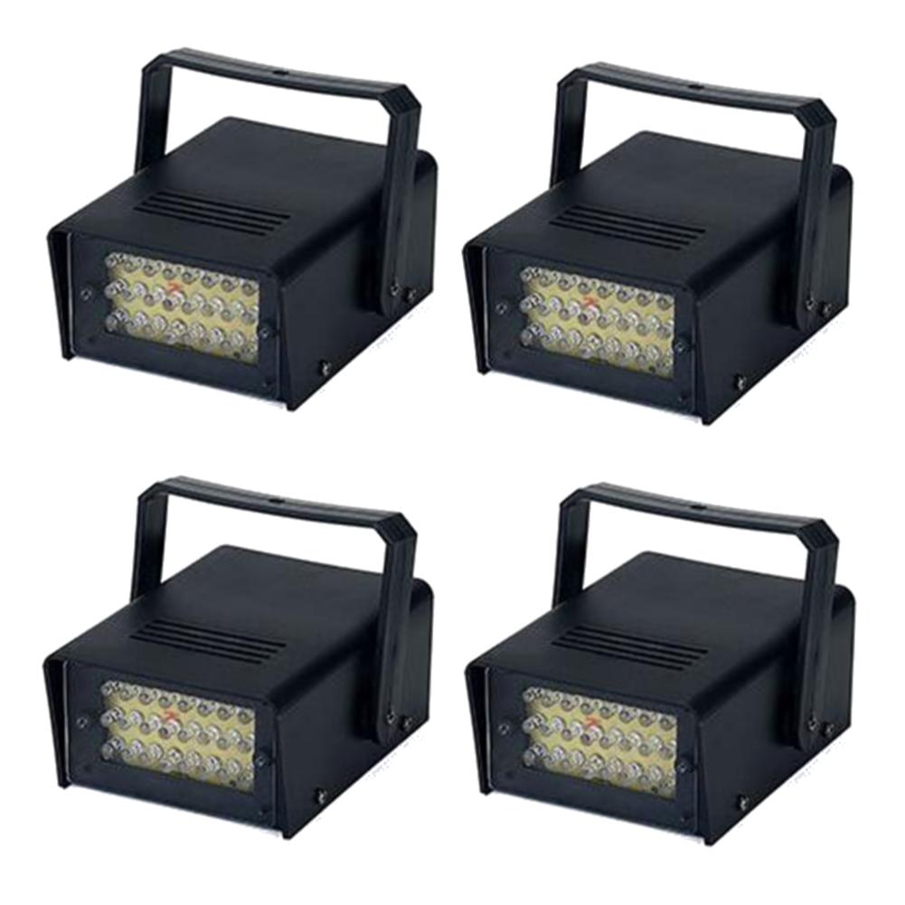 4-1PC Stage Flash Lighting Strobe Lights LED White Adjustable Speed DJ Disco Flash Stage Strobe Lights Remote Control Home Decor