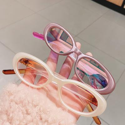 New Luxury Women's Oval Sunglasses Small Rectangle Sun Glasses Women Vintage Designer Eyewear UV400 Gafas De Sol