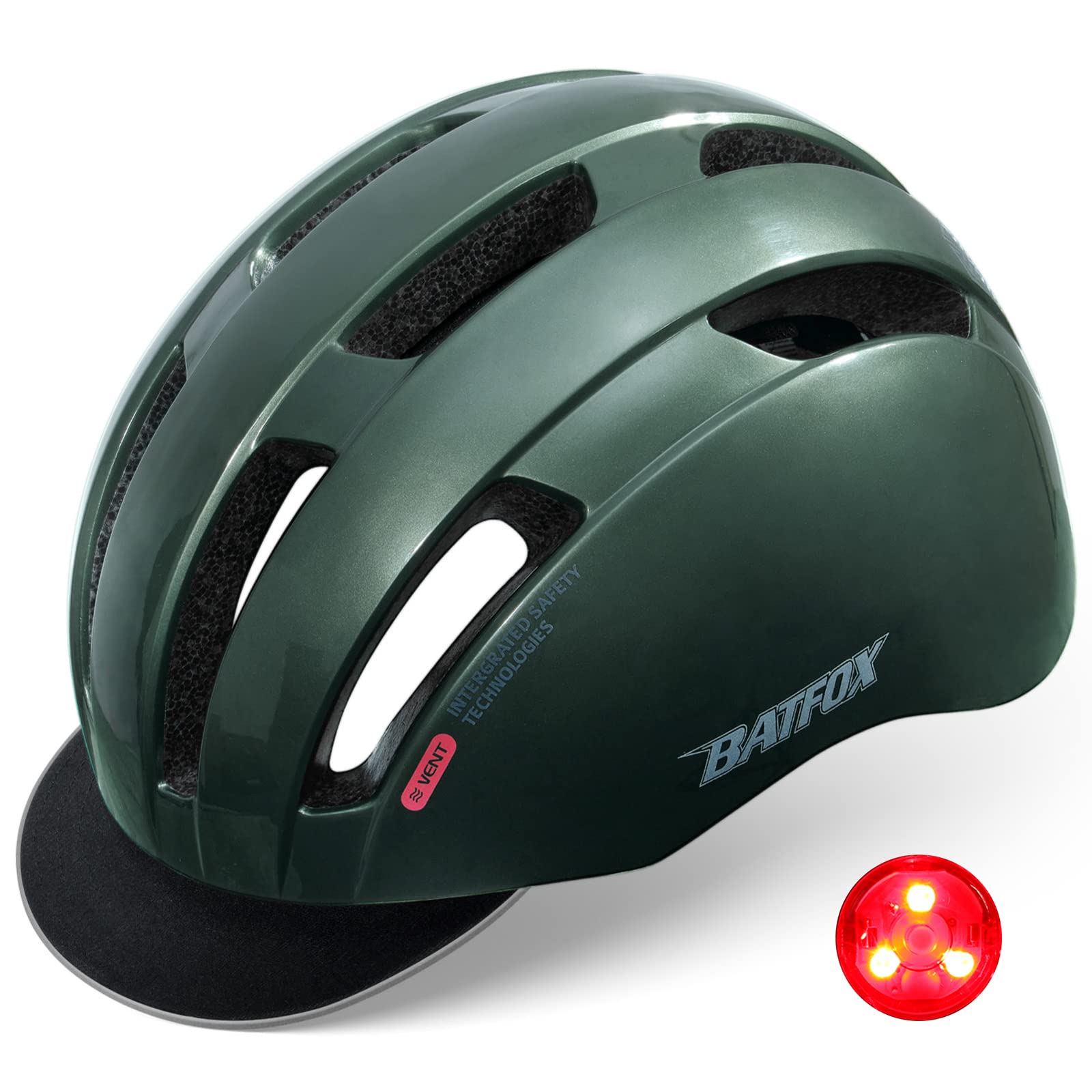 

BATFOX Bicycle Helmet for Urban and Scooters with Reflective Removable Sun and Paint Coat for Men and Women Commuting, Bikes, Decals, Visor,