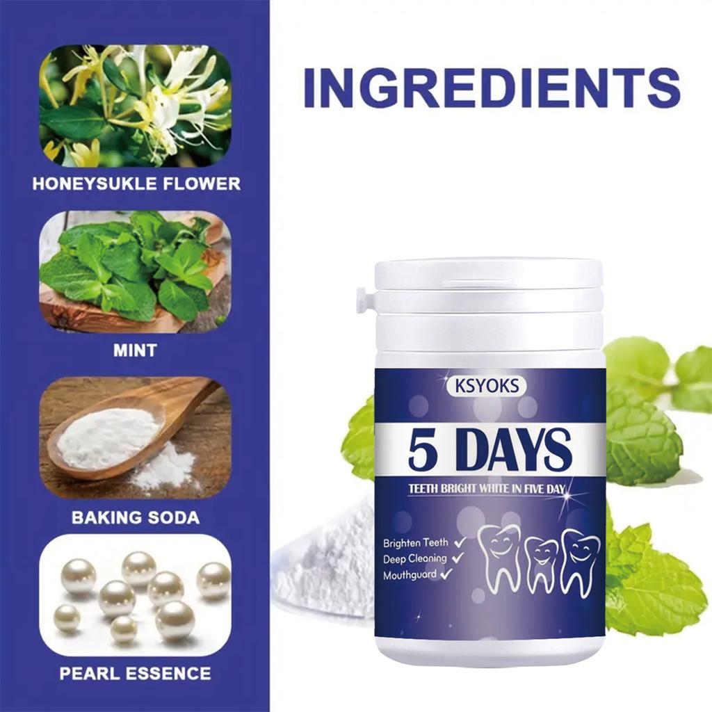 Whitening teeth within five days helps with oral care and fresh breath