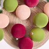 12pcs 6CM Flocked Christmas Ball Pendant Colorful Xmas Tree Ornaments  Wedding Birthday Ornaments