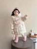 2025 Winter Girls' Mid-Length Down Jacket - Cute Hooded White Duck Down Coat