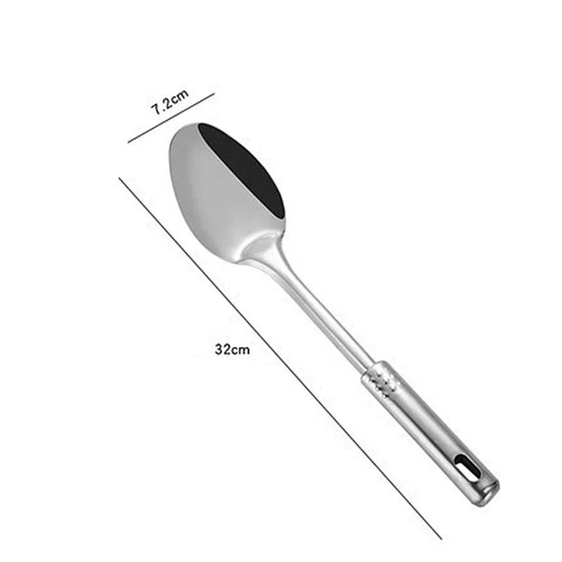 Stainless Steel Cooking Tools Set Spatula Shovel Colander Pots Rice Soup Spoon Kitchenware Accessories Kitchen Utensils Cookware