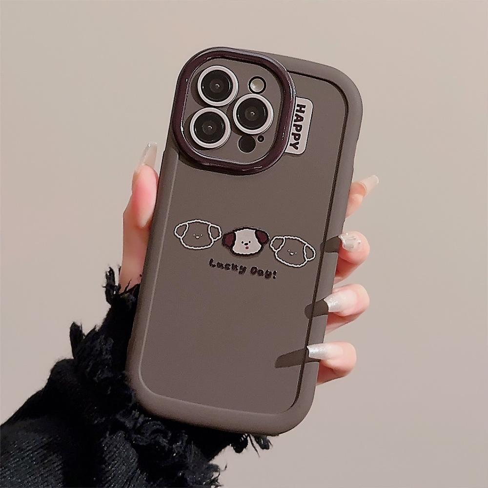 Niche Ins Puppy Graffiti for Apple 16 Mobile Phone Case for Iphone15 Silicone Case 11 for 14pro Max Cartoon