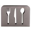 Napkin Holder Unique Knife Fork Cutout Pattern Anti Slip Upright Metal Napkin Holder for   Restaurants Hotels