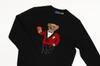 POLO RALPH LAUREN Polo Bear Wool Crew Neck Sweater with Size Black Men's Card, L, (Product Code 01020109)