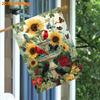2D Flat, 2D Flat,1pc Spring-Themed Double-Sided Garden Flag Featuring a Fountain, Various Birds, And a Sunflower Design, Measuring Perfect for Courty