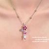 Jewelry, A Midsummer Night'S Dream Purple Flowering Gemstone Necklace, Light Luxury High-End, Iris Purple Flower Zircon Bracelet