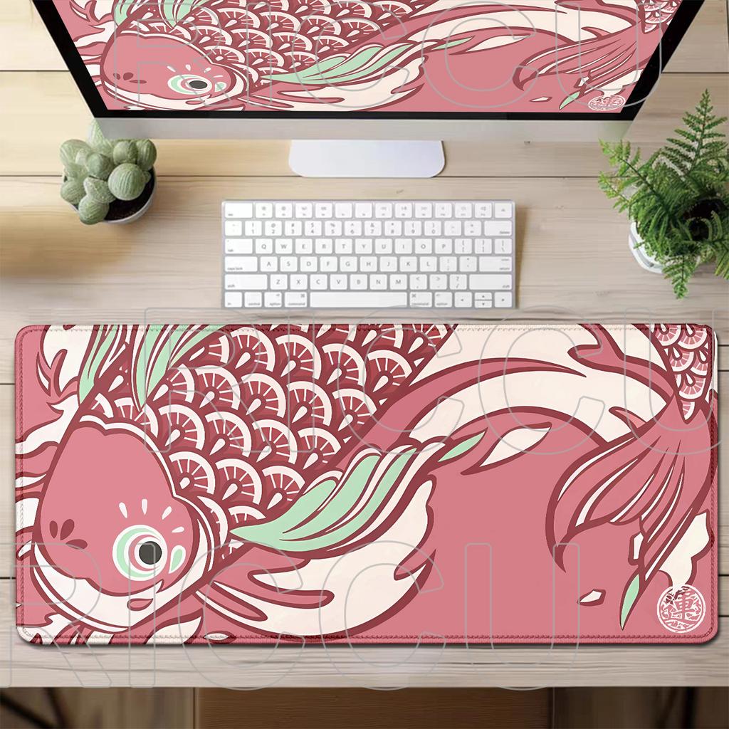 XXL HD Printing Large Desk Mat Mouse pad Japanese-style Koi Fish Cloud Gaming Keyboard 40x90cm MousePad Extended protective Pads