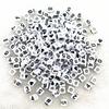 100pcs 7x4mm 6x6mm Mixed Alphabet Letter Beads Charms Beads for Making Jewelry Diy Handmade Bracelets Accessories