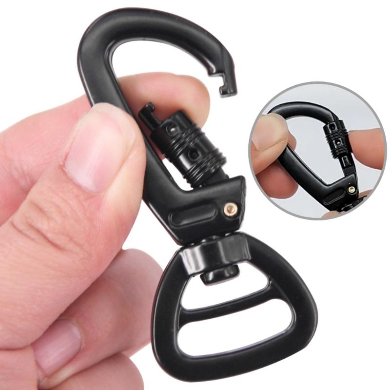 Outdoor Wirbel Haken Karabiner Schlüsselanhänger Hummerschließe 360 Drehbar Starke Spannung Hummerschließe Gepäckzubehör