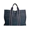 HERMES Her Line canvas Tote Bag canvas black unisex Used